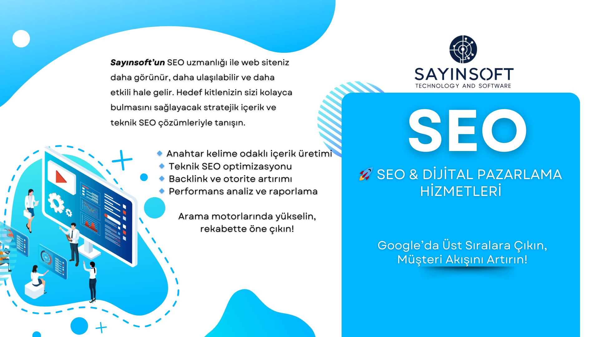 🚀 SEO & Dijital Pazarlama Hizmetleri (1920 x 1080 piksel)