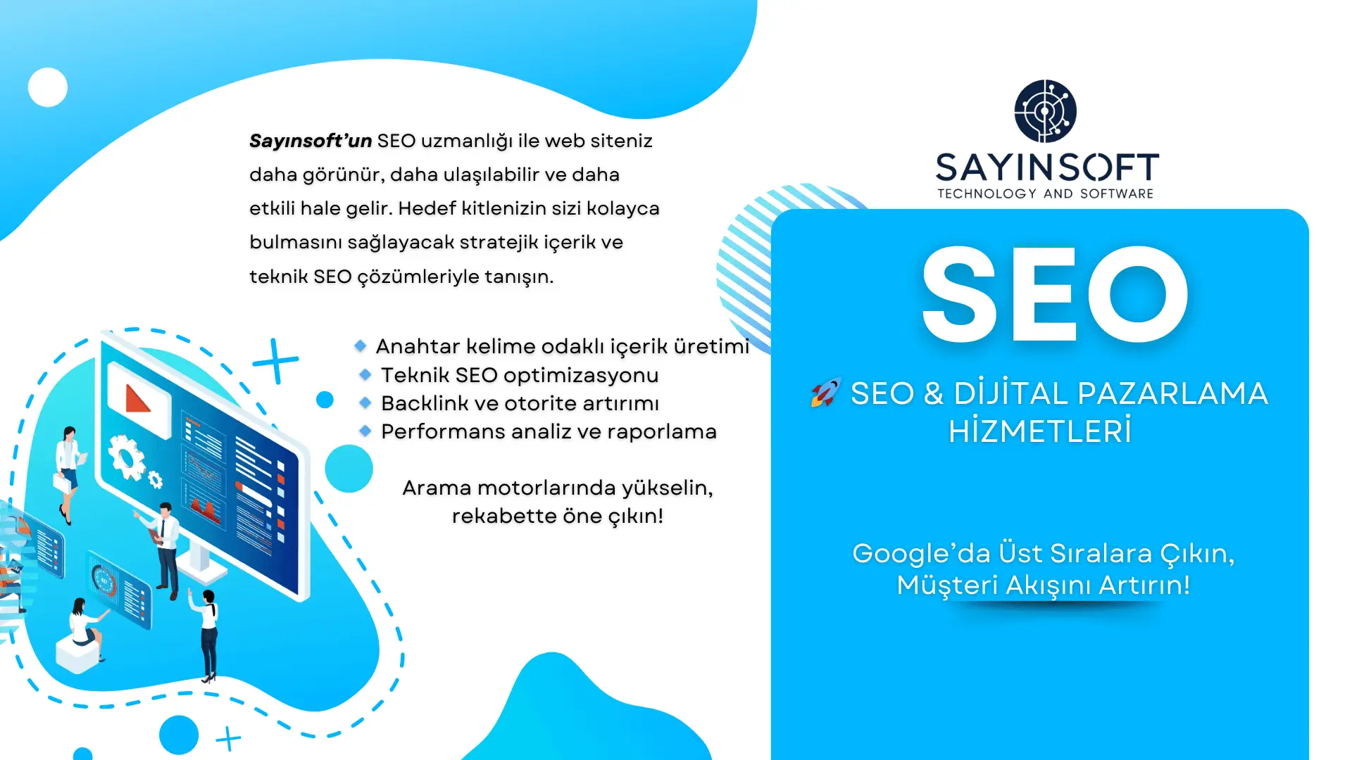 🚀 SEO & Dijital Pazarlama Hizmetleri (1920 x 1080 piksel)
