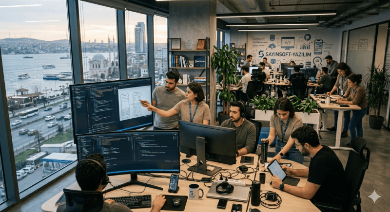 sayinsoft istanbul ofisinde profesyonel web tasarim yazilim ve mobil uygulama gelistirme ekibi